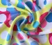 Шифон малюнок яскрава геометрія, блакитний на жовтому - фото 1 - інтернет-магазин stage.tkani-atlas.com.ua
