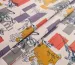 Коттон сатин принт микс орнаментов, серо-коралловый - фото 1 - интернет-магазин stage.tkani-atlas.com.ua