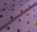 Джинс тенсел горох 10 мм, коричневый на розовом - фото 1 - интернет-магазин stage.tkani-atlas.com.ua