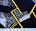 Софт геометрический, горчичный на темно-синем - фото 3 - интернет-магазин stage.tkani-atlas.com.ua