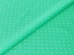 Стрейч поплин принт цветочек 4 мм, мята - интернет-магазин stage.tkani-atlas.com.ua