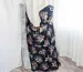 Трикотаж масло червоні квіти, темно-синій - фото 5 - інтернет-магазин stage.tkani-atlas.com.ua