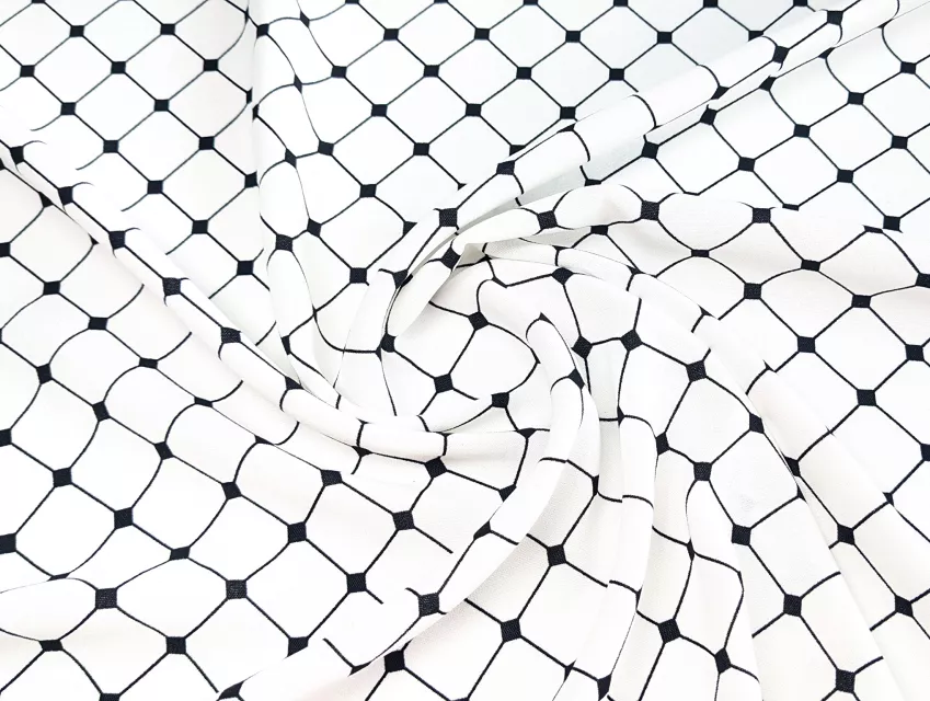 Американский креп рисунок клеточка 23мм, молочный - фото 1 - интернет-магазин stage.tkani-atlas.com.ua