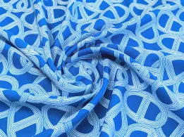 Плательный креп акварельная абстракция, синий - интернет-магазин stage.tkani-atlas.com.ua