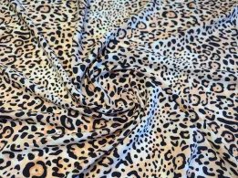 Софт принт леопард, бежевый с черным - интернет-магазин stage.tkani-atlas.com.ua