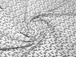 Креп шифон гілочки, чорний на молочному - інтернет-магазин stage.tkani-atlas.com.ua