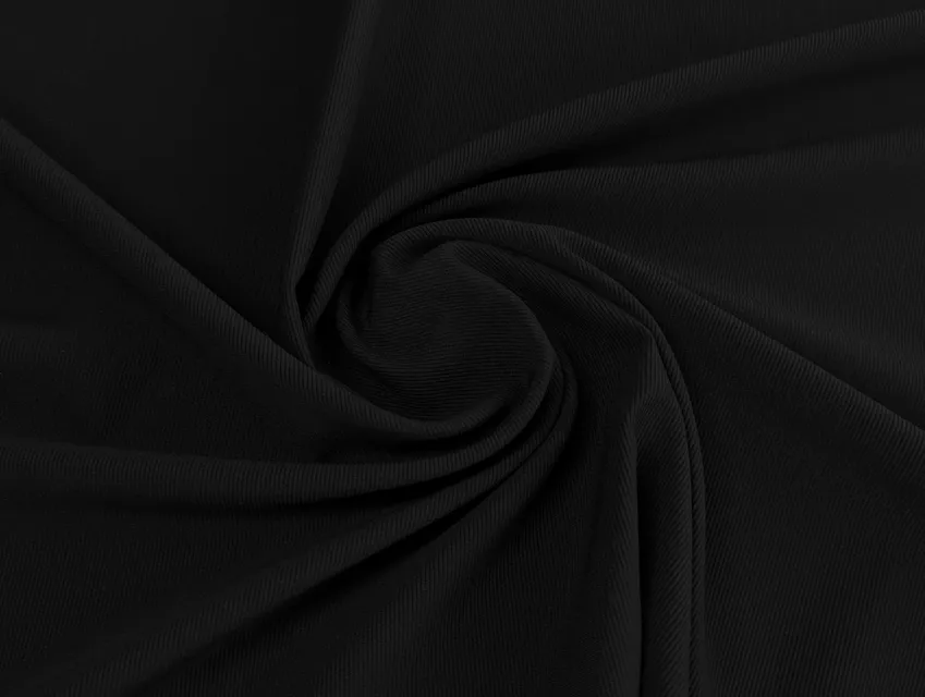 Спорт эластик рубчик, черный - фото 1 - интернет-магазин stage.tkani-atlas.com.ua